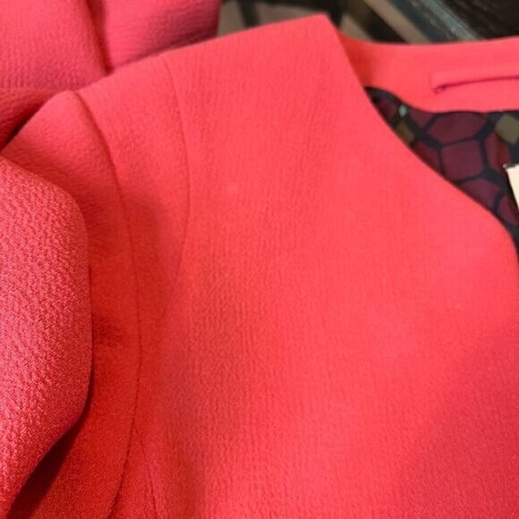 Aritzia Wilfred Women's Size 0 Long Sleeve Exquis Crepe Open Front Blazer Coral - Picture 11 of 13
